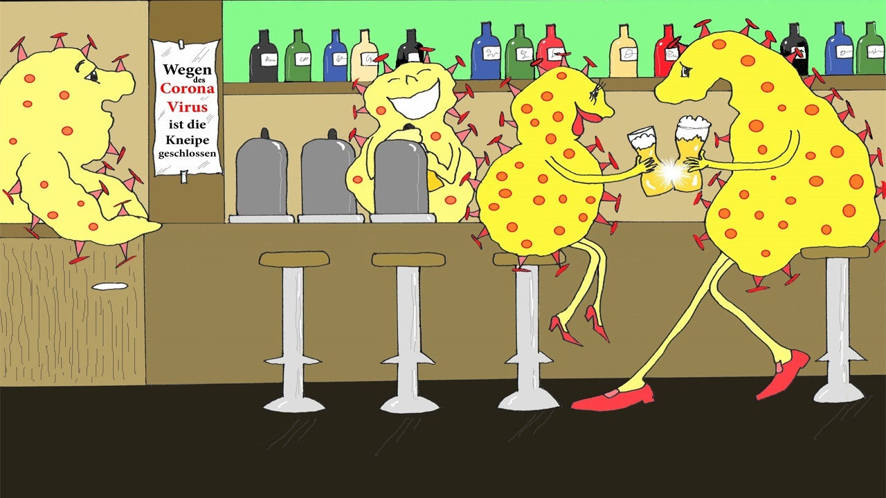 das Innere einer Kneipe